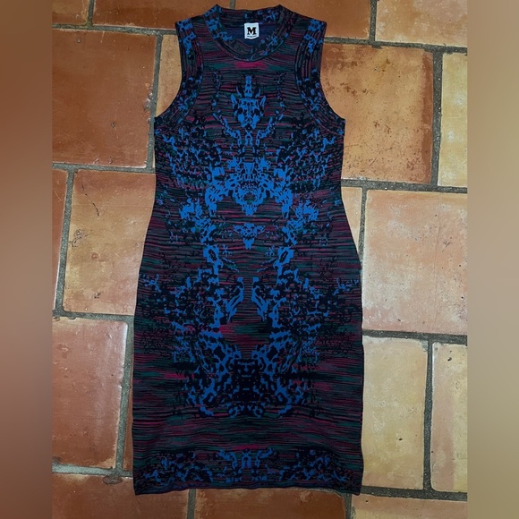 Missoni Elegant Purple and Blue Patterned Midi Dress - Picture 2 of 3